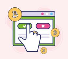 payment bitcoin website vector