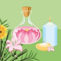 aroma oil candle essence vector