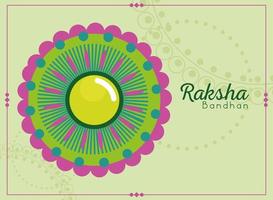 decorative raksha bandhan card vector