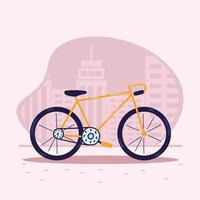 bicicleta urbana vector