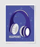 modern headphones device vector