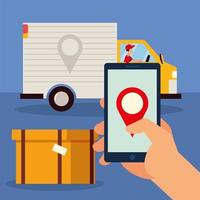 online delivery application vector