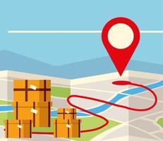 delivery map and pointer vector