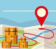 delivery map and pointer vector