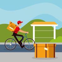 delivery man character vector