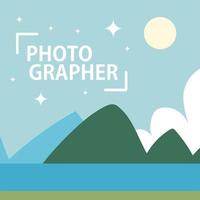 photo grapher lettering vector