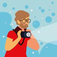 guy using a camera vector