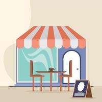 front view small business vector