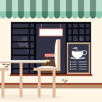 café de la tienda de la pequeña empresa vector