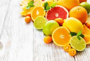 Fresh citrus fruits photo