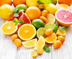 Fresh citrus fruits photo