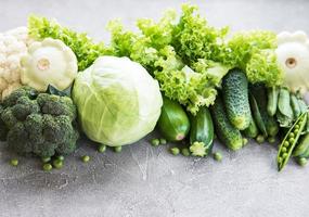 Fresh green vegetables photo