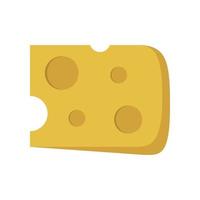 Cheese slice icon in flat design vector