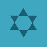 Star of david shape icon in flat long shadow design vector