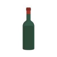 icono de diseño plano de botella de vino vector