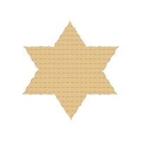 Passover holiday flat design icons of matzot in star of david shape vector