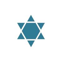 Star of david shape icon in flat design vector