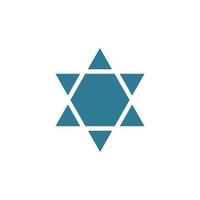 Star of david shape icon in flat design vector