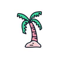 Palm tree in retro style. illustration for t shirt, poster, logo, sticker, or apparel merchandise. vector