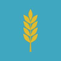 Wheat icon in flat long shadow design vector