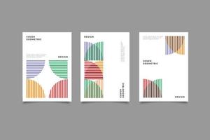 geometric business cover collection vector