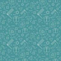 Purim holiday flat design white thin line icons seamless pattern vector