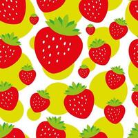 Strawberry pattern seamless vector