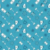 Israel Independence Day holiday flat design icons seamless pattern vector