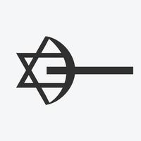 combinación de los símbolos de las tres religiones monoteístas vector