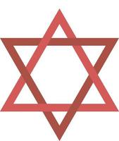 Star of david flat design icon vector