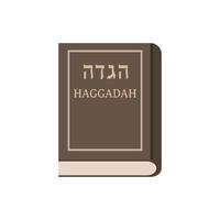 Passover holiday haggadah book flat design icon vector