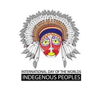 dia internacional de los pueblos indigenos del mundo vector