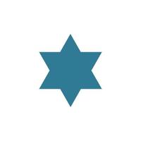 Star of david shape icon in flat design vector