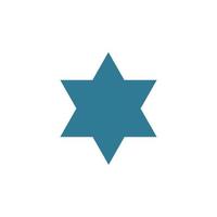 Star of david shape icon in flat design vector