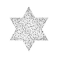 Israel Independence Day holiday flat design black dots pattern in star of david shape vector