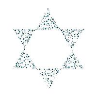 Israel Independence Day holiday flat design dots pattern in star of david shape vector