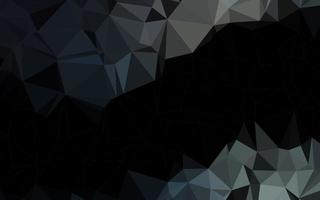 Dark Black vector triangle mosaic texture.