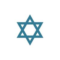 Star of david shape icon in flat design vector