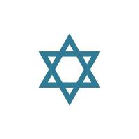 Star of david shape icon in flat design vector