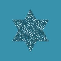 Israel Independence Day holiday flat design icon star of david shape with dots pattern vector