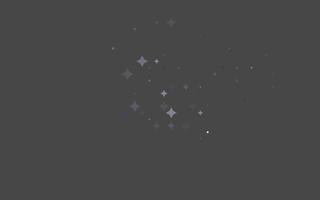 Fondo de vector negro claro con estrellas de colores.