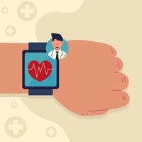 wearable technology health vector