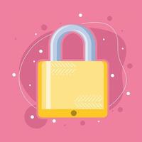 padlock security and protection vector