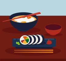 traditional food asian vector