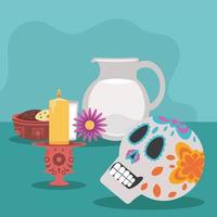 dia de los muertos decoracion vector