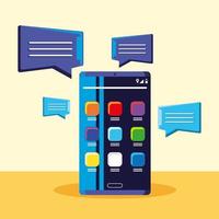 smartphone marketing messaging vector