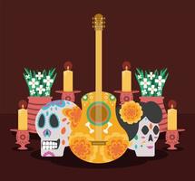 día de muertos festivo vector