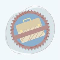 seal with suitcase vector