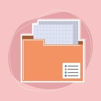 office folder and file vector