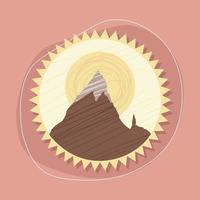 seal with mountain vector